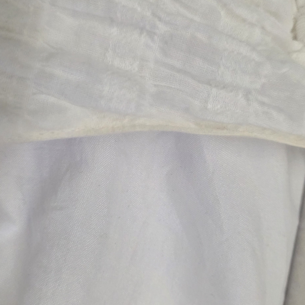 Vineyard Vines Medium White Textured Gauze Pom Pom Tunic Dress Lined Coastal - Picture 5 of 9